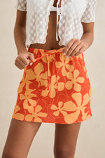 Melia Floral Bias Cut Mini Skirt