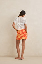 Melia Floral Bias Cut Mini Skirt