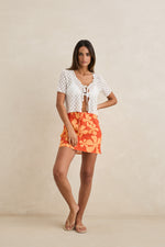 Melia Floral Bias Cut Mini Skirt